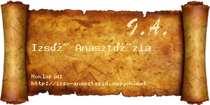 Izsó Anasztázia névjegykártya